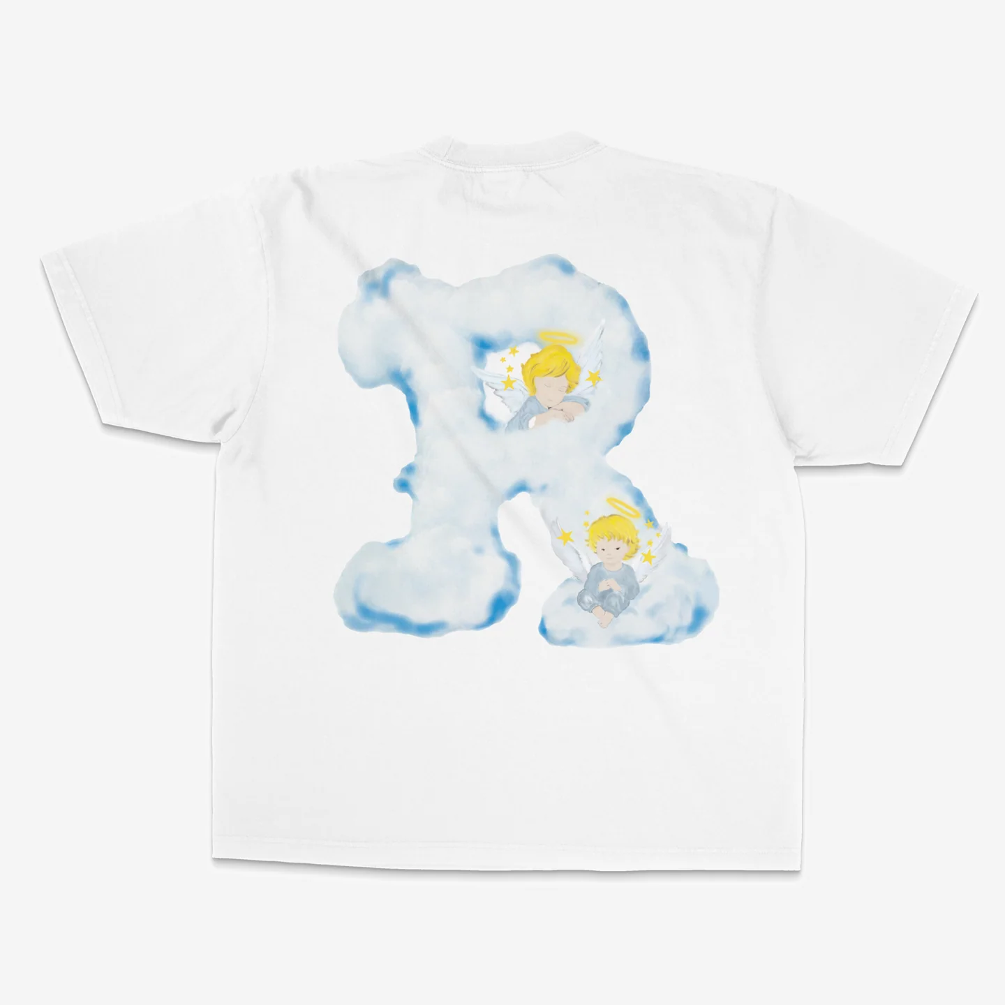 Clouds_w__Angels_Tee_Back_1.webp Werighteous "Angels in the Clouds" Tee - Image 1