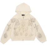 We Are Righteous "Tatted Believer" Zip Up (Cream)
