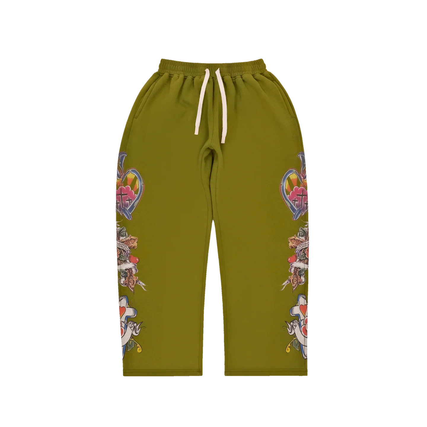 DSCF2225_dda23367-7e19-42e8-abdf-35a233c9c4db.webp We Are Righteous Green Sweatpants - Image 1