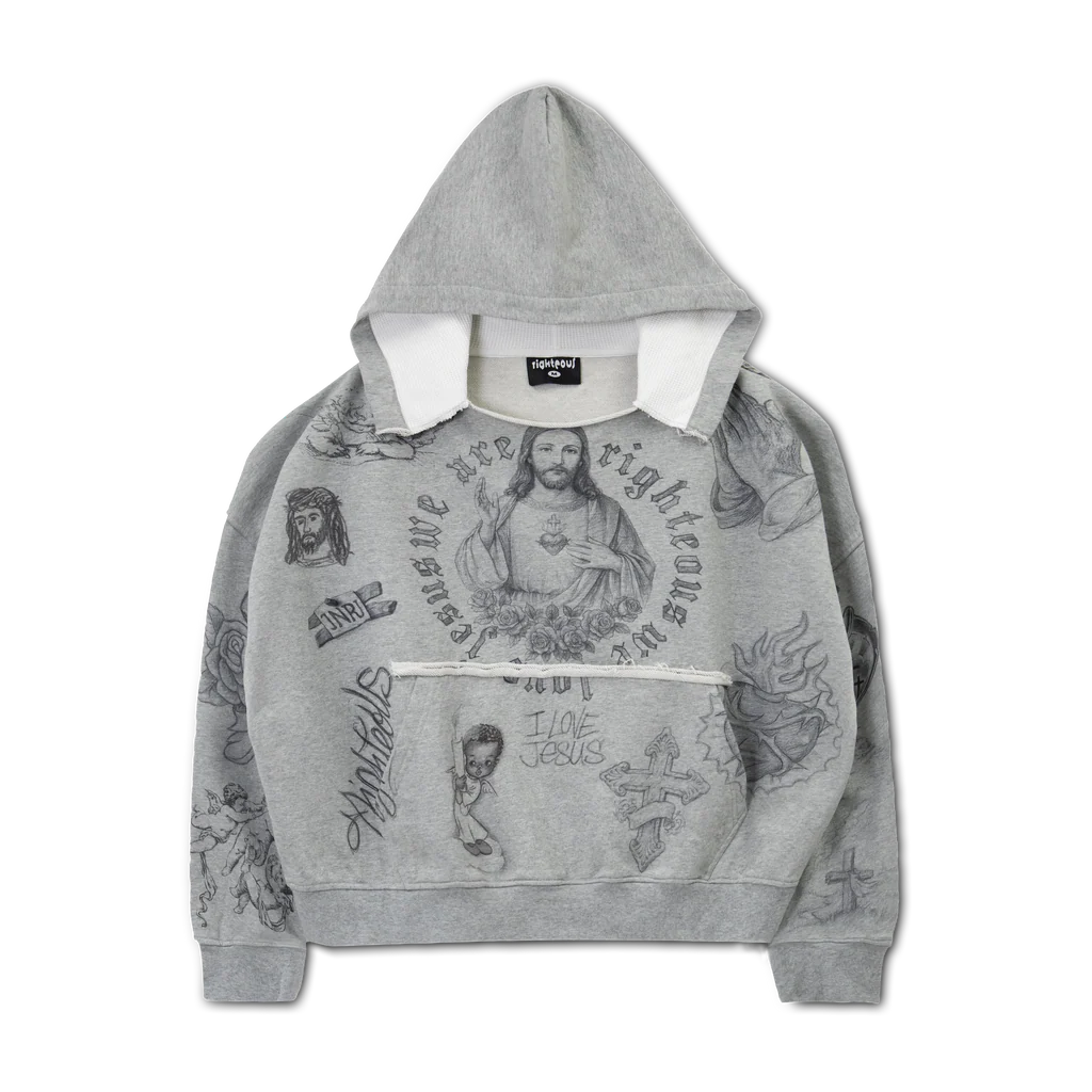 FavroiteFront_1024x.webp We Are Righteous "God's Favorite" Distressed Hoodie - Image 1
