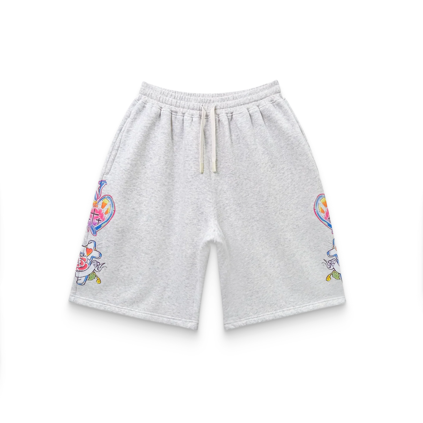 GREY_FRONT_PNG-1.webp We Are Righteous Shorts Grey - Image 1