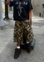 We Are Righteous Camo Pearl Cargo Shorts (Brown) - Image 2