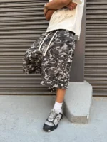 We Are Righteous Camo Pearl Cargo Shorts (Black) - Image 2