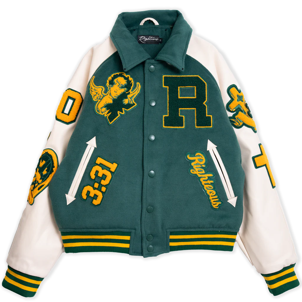 We Are Righteous "Armor of Faith" Varsity Jacket